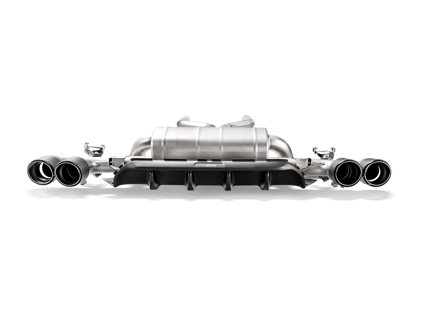 Akrapovic 18+ BMW M5 (F90) Rear Carbon Fiber Diffuser - Matte w/Red Akrapovic Logo