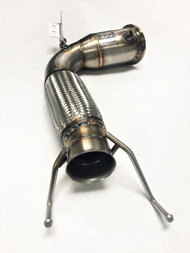 Competition Series 4" Catless Downpipe for the 2015+ Mini Cooper S, Clubman, Cabrio, Countryman and JCW US Spec B46/B48 4 Cylinder Engine