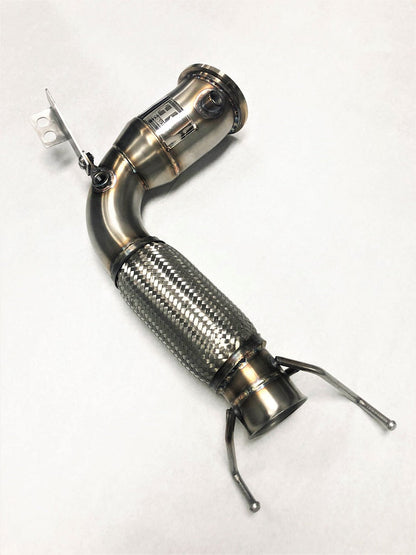 Competition Series 4" Catless Downpipe for the 2015+ Mini Cooper S, Clubman, Cabrio, Countryman and JCW US Spec B46/B48 4 Cylinder Engine
