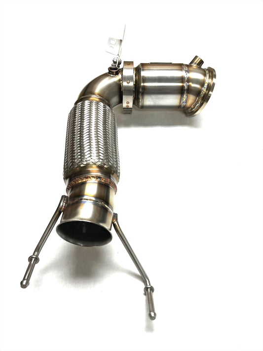 Sports Series 4" High Flow Catted Downpipe for the 2016+ X1/X2/2 Series Gran Coupe B46/B48 US Spec (4 Cylinder) Engine