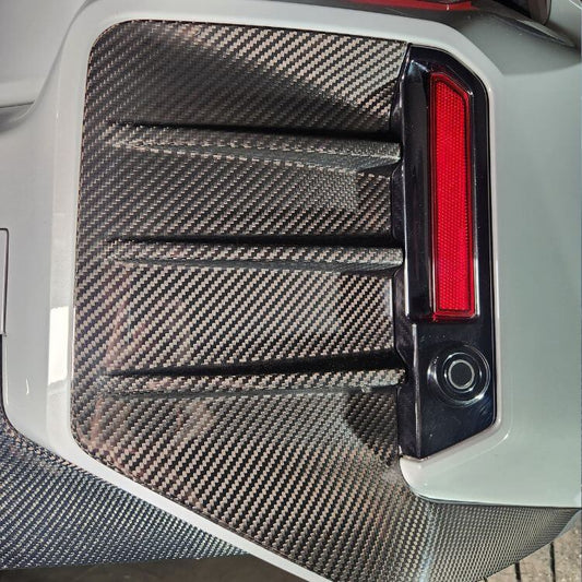 CarBahn Carbon Fiber Rear Bumper Vent Inserts (Set of 2) BMW G87 M2