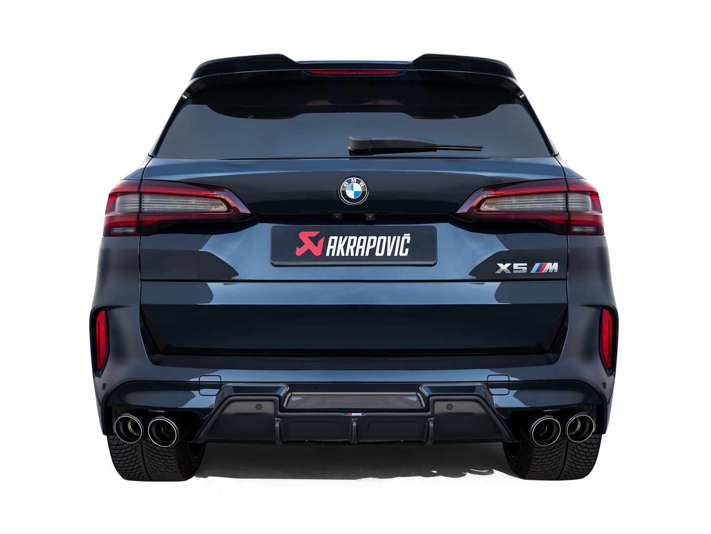Akrapovic 2020-23 BMW X5M (F95)/X6M (F96) Slip-On Line (Titanium) w/Carbon Fiber Titanium Tips