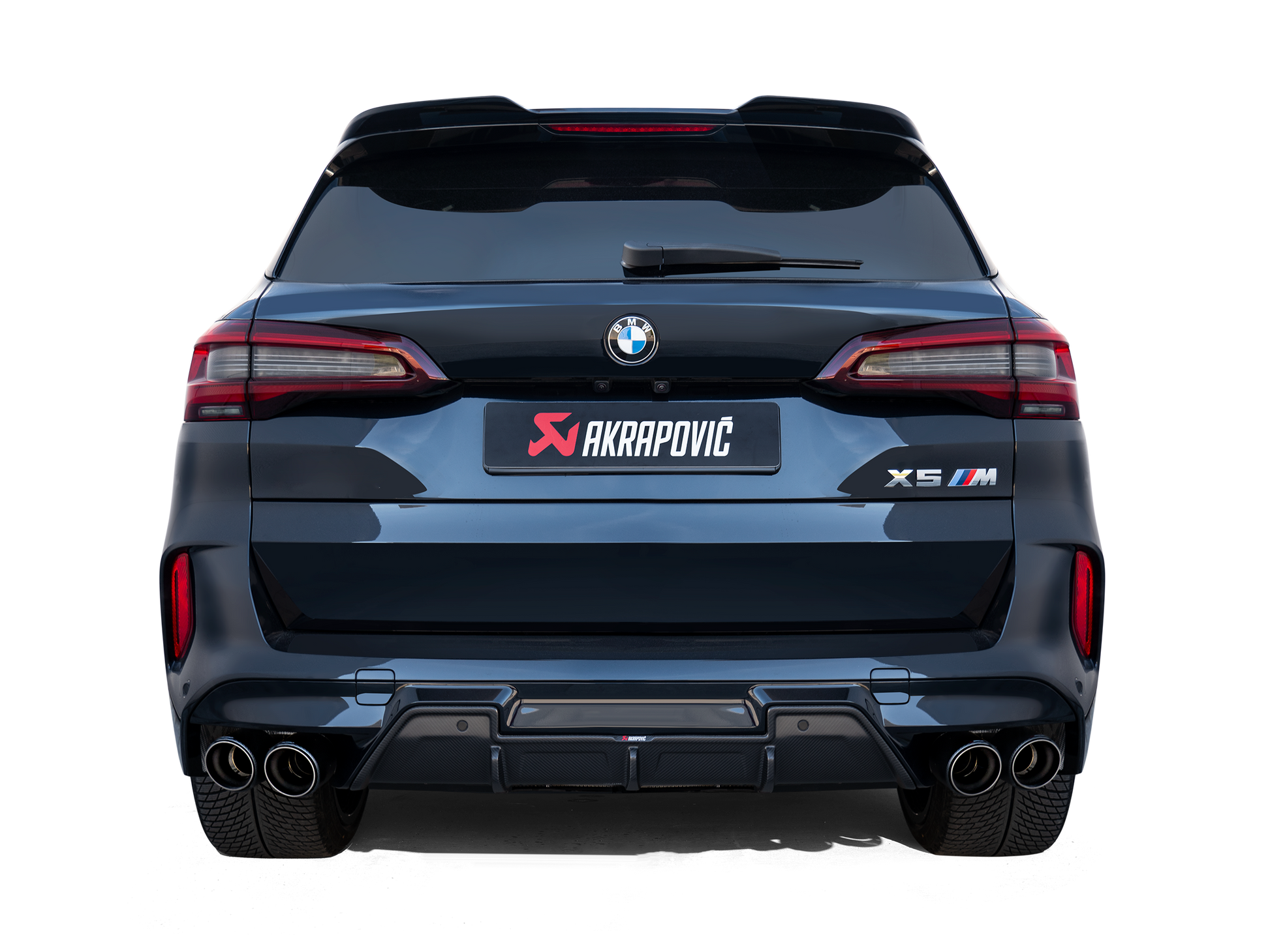 Akrapovic 2020-23 BMW X5M (F95)/X6M (F96) Slip-On Line (Titanium) w/Carbon Fiber Titanium Tips