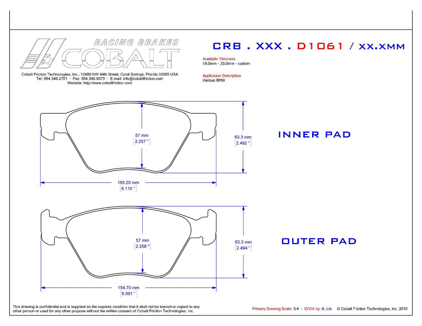 BMW E82 1 Series base model CRB.XRx.D1061 (Front)