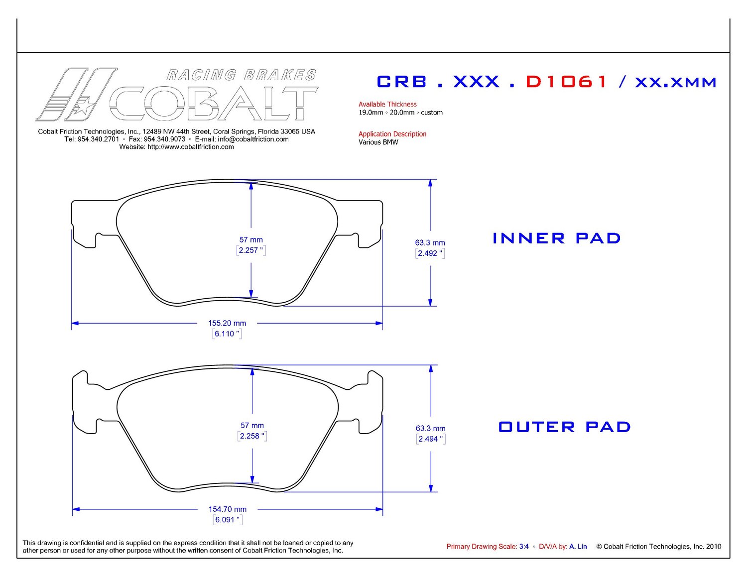BMW E82 1 Series base model CRB.XRx.D1061 (Front)