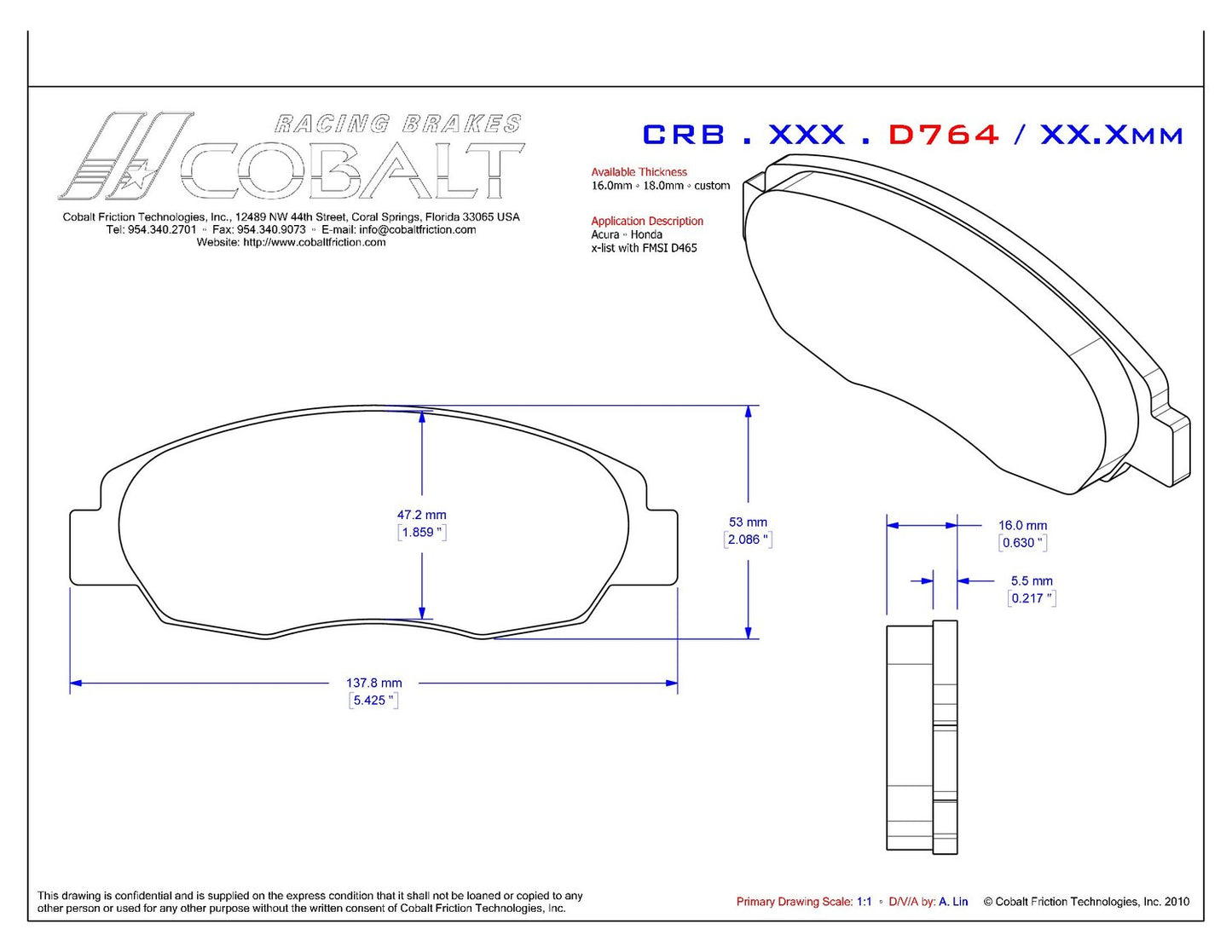 Honda Civic SI CRB.XRx.D764 (Front)