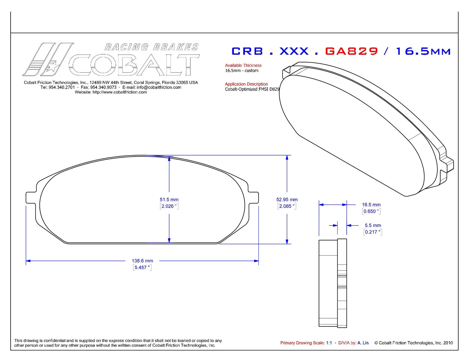 Honda / Acura CRB.XRx.GA829 (Front - Optimized Fitment)