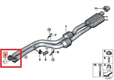 Genuine BMW Downpipe to Midpipe Gasket 18307851168 for BMW M3/M4/M2 S55 F80/F82/F83/F87