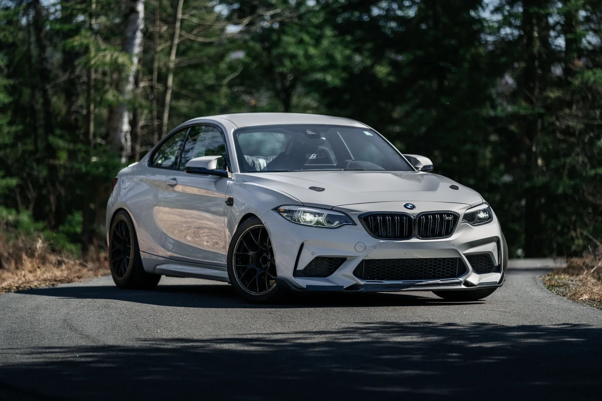 3-Inch Resonator-Back, Active Profile, Quad Rear Exit Exhaust, S45023CF | 2019-2021 BMW M2 Competition
