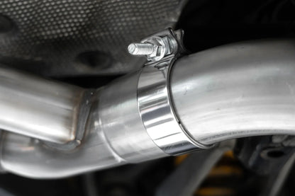 3-Inch Resonator-Back, Active Profile, Quad Rear Exit Exhaust, S45023CF | 2019-2021 BMW M2 Competition