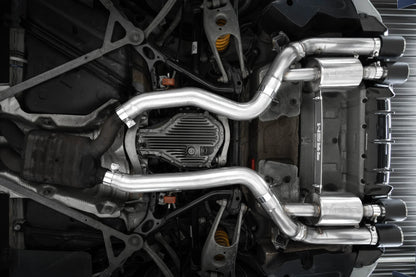 3-Inch Resonator-Back, Active Profile, Quad Rear Exit Exhaust, S45023CF | 2019-2021 BMW M2 Competition