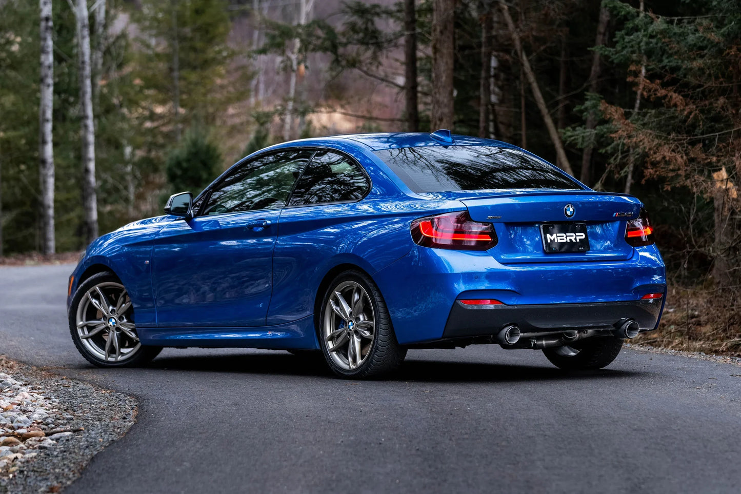 3-Inch Axle-Back, Street Profile, Dual Rear Exit Exhaust, S45003CF | 2017-2021 BMW M240i