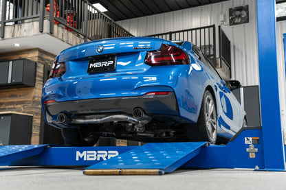 3-Inch Axle-Back, Street Profile, Dual Rear Exit Exhaust, S45003CF | 2017-2021 BMW M240i