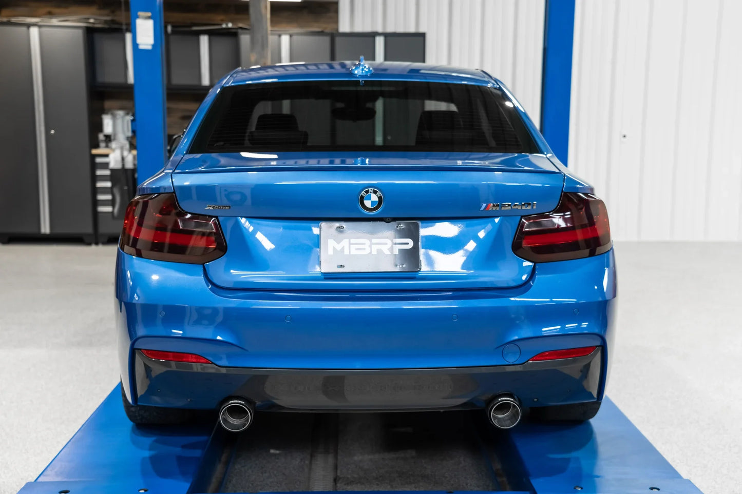 3-Inch Axle-Back, Street Profile, Dual Rear Exit Exhaust, S45003CF | 2017-2021 BMW M240i