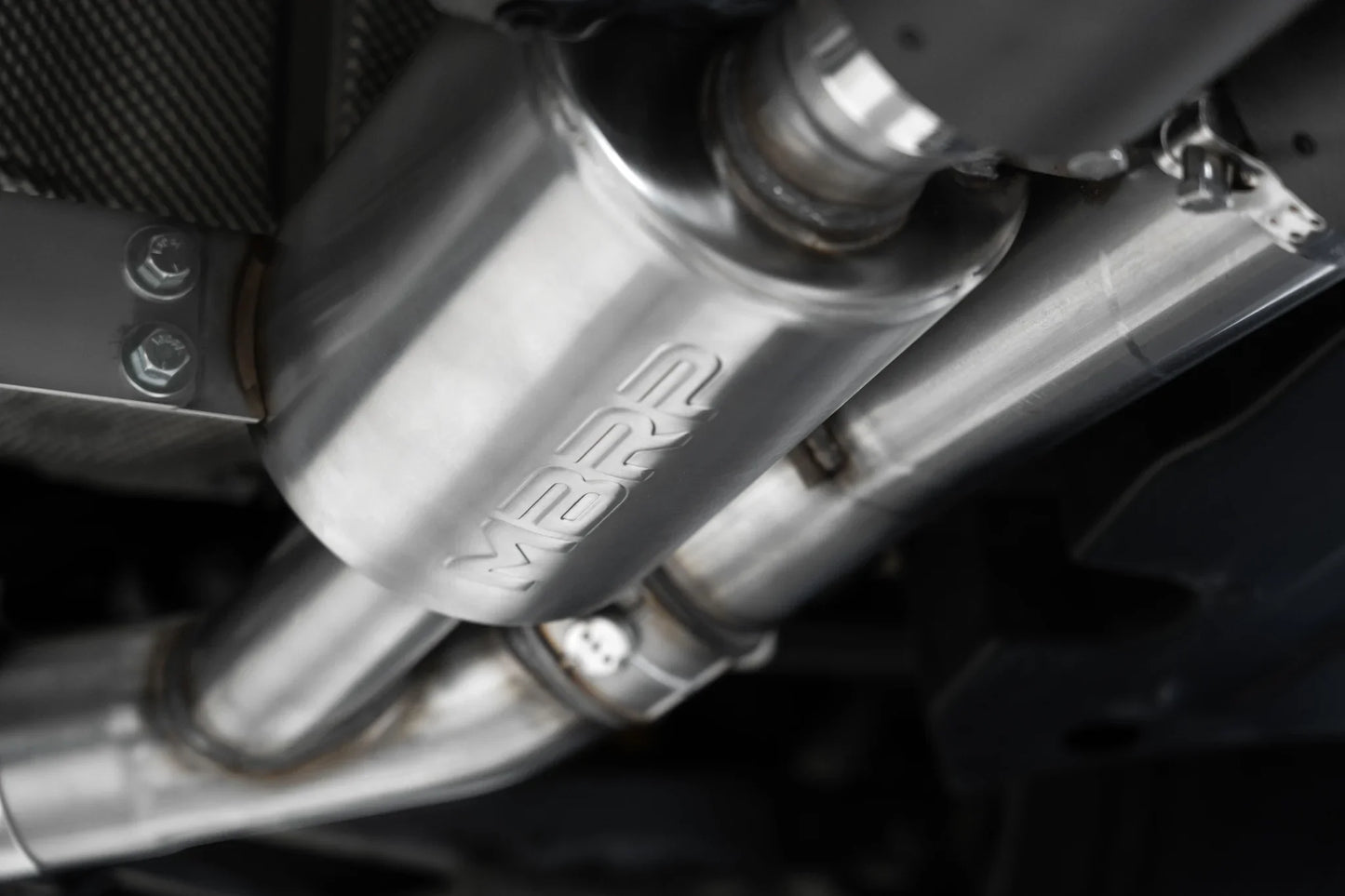 3-Inch Resonator-Back, Active Profile, Quad Rear Exit Exhaust, S45023CF | 2019-2021 BMW M2 Competition