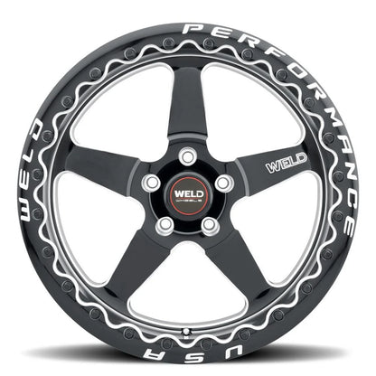 Weld Wheels VENTURA BEADLOCK Drag REAR Wheels Toyota Supra 17x10 5x112 Gloss Black Milled