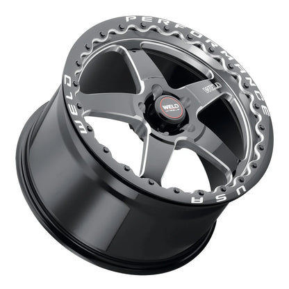 Weld Wheels VENTURA BEADLOCK Drag REAR Wheels Toyota Supra 17x10 5x112 Gloss Black Milled