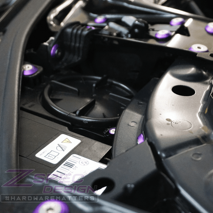 ZSPEC Stage-1 Dress Up Bolts Fastener Kit for '14-19 BMW 435i F32 3.0T, Stainless & Billet