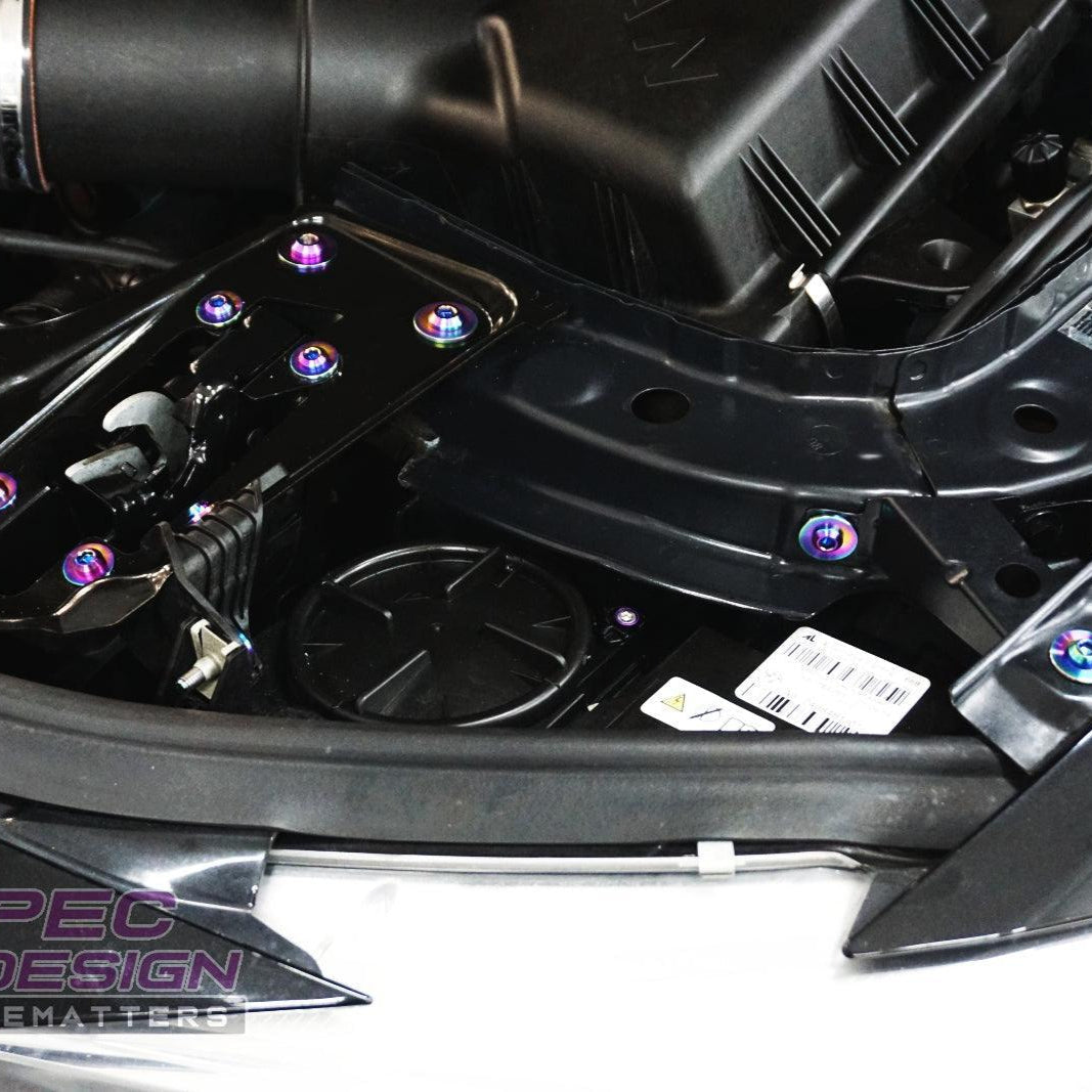 ZSPEC Stage-1 Dress Up Bolts Fastener Kit for '14-18 BMW 340i F34 3.0T, Titanium