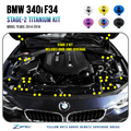 ZSPEC Stage-2 Dress Up Bolts Fastener Kit for '14-18 BMW 340i F34 N55 Titanium