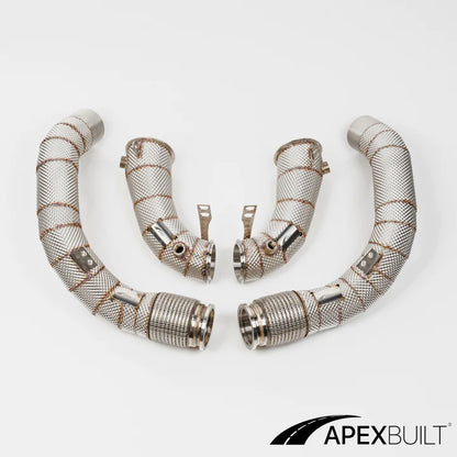 APEXBUILT Race Downpipes BMW F90 M5 & F9X M8 S63R, 2018+