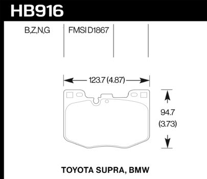 Hawk HP Plus Front BMW 330 340 530 540 X3 X4