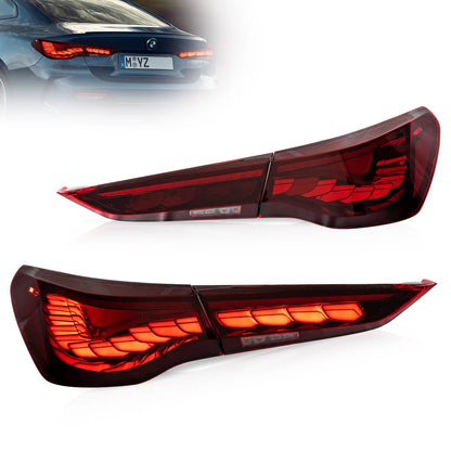 Vland OLED Tail Lights Sequential Turn Signal With Dynamic Welcome Lighting 18-22 BMW 4 Series  G22/G23/G82/G83