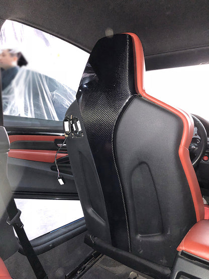 TCM Carbon DRY Gloss Carbon Fiber Seat Back Cover BMW F87 M2